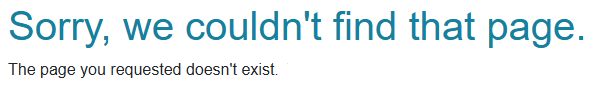 Custom 404 page in action